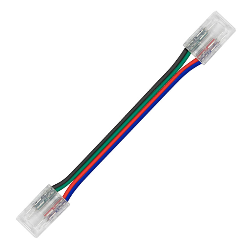 Solderless 10mm Tape to Tape COB RGB LED Strip Light 4-Pin Connector